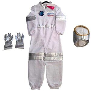 Astronaut Halloween Costume for Boys Kids 6-7 Cosplay NEW Flight Jumpsuit Helmet